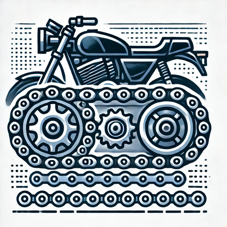 DALL·E 2024-07-08 11.38.59 - An icon-style image representing motorcycle power transfer for driving chains_ An image of a motorcycle with a clear focus on the chain and engine, hi.jpg